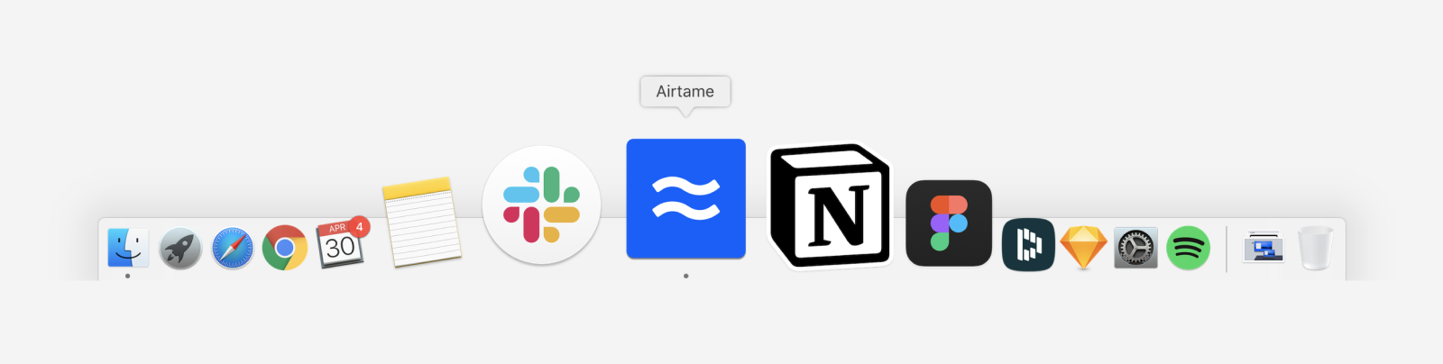 Airtame icon on the macOS dock