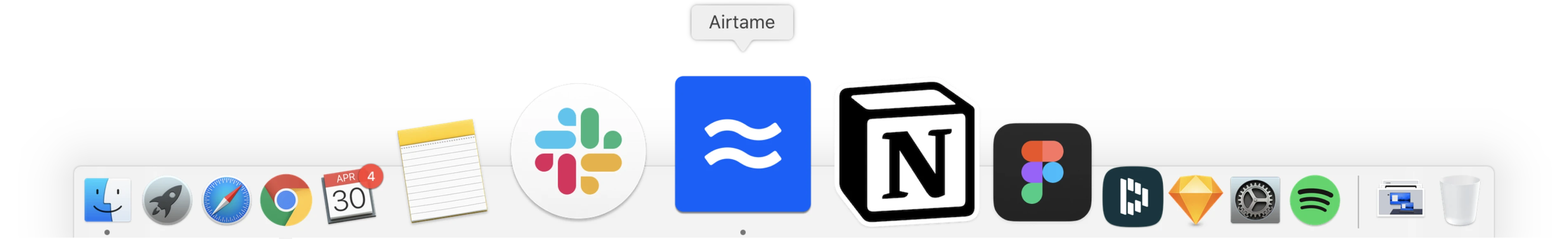 Airtame icon on the macOS dock