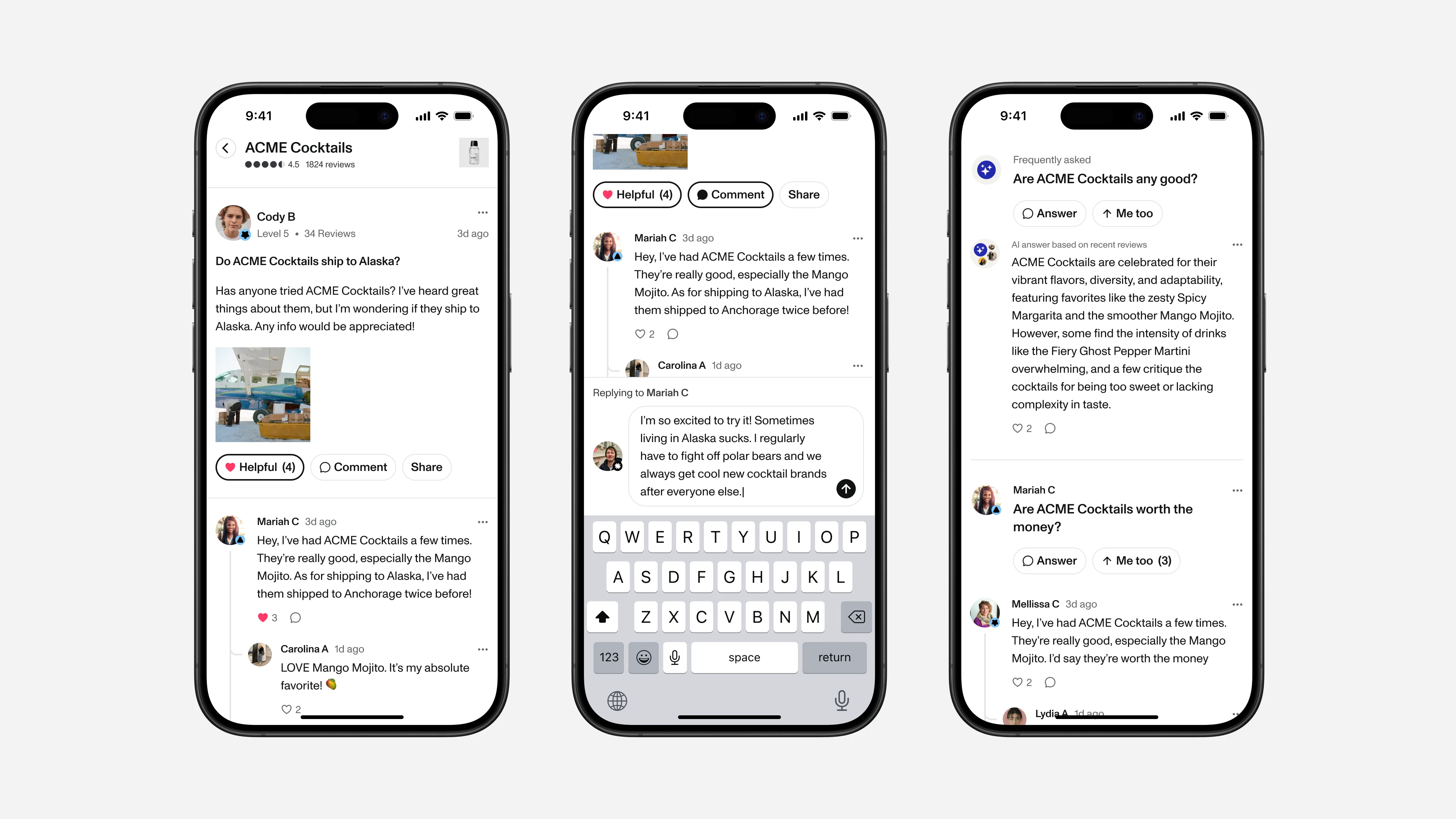 Reading and writing replies on Mobile, and Thingtesting AI Q&A concept