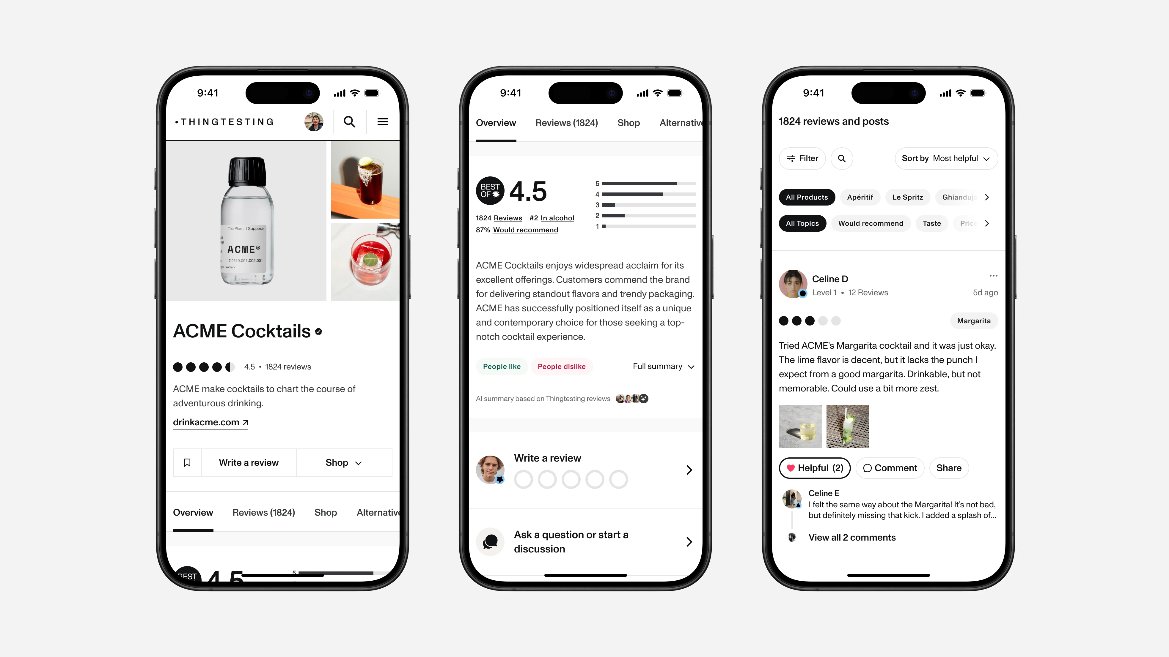 Thingtesting reviews on mobile