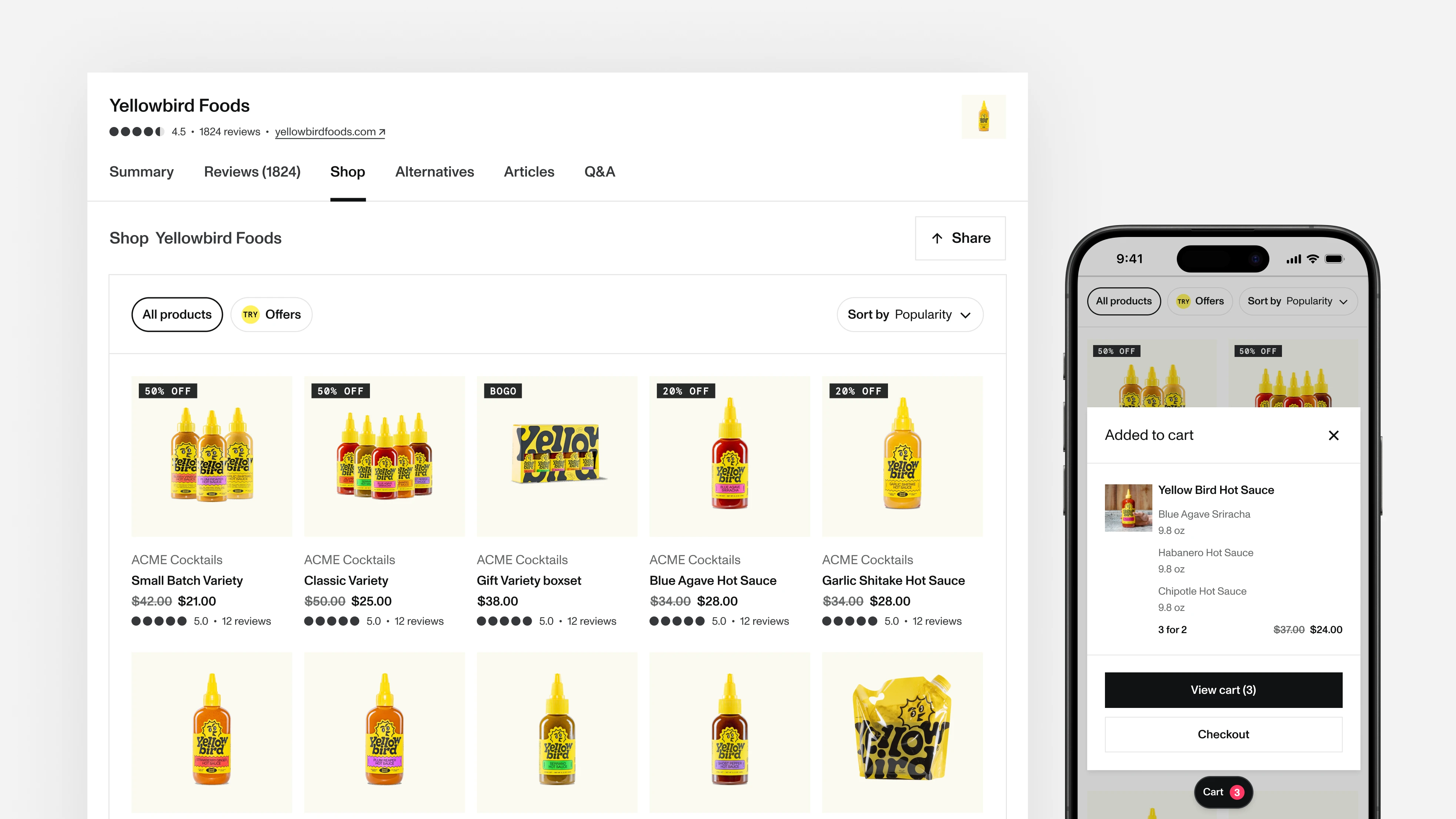 Shopping on Thingtesting