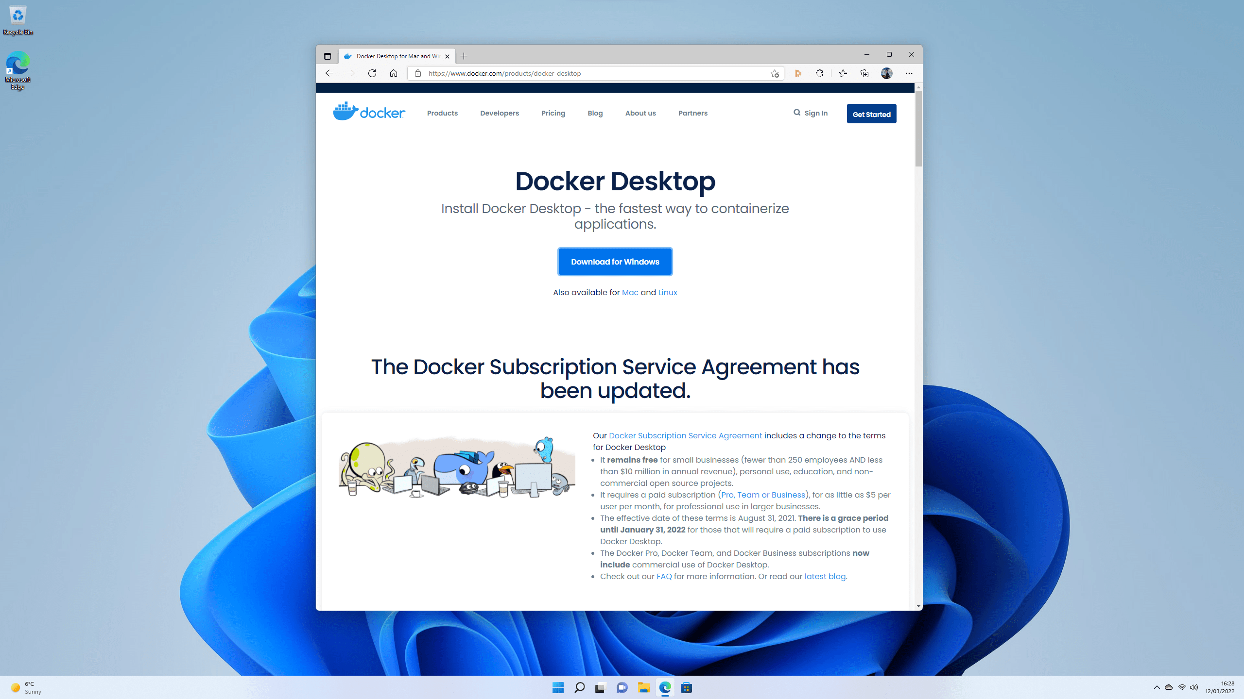 Download Docker for Windows