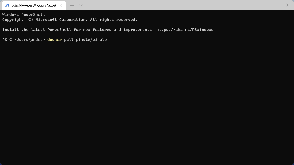 Downloading Pi-hole from the Windows Command Prompt