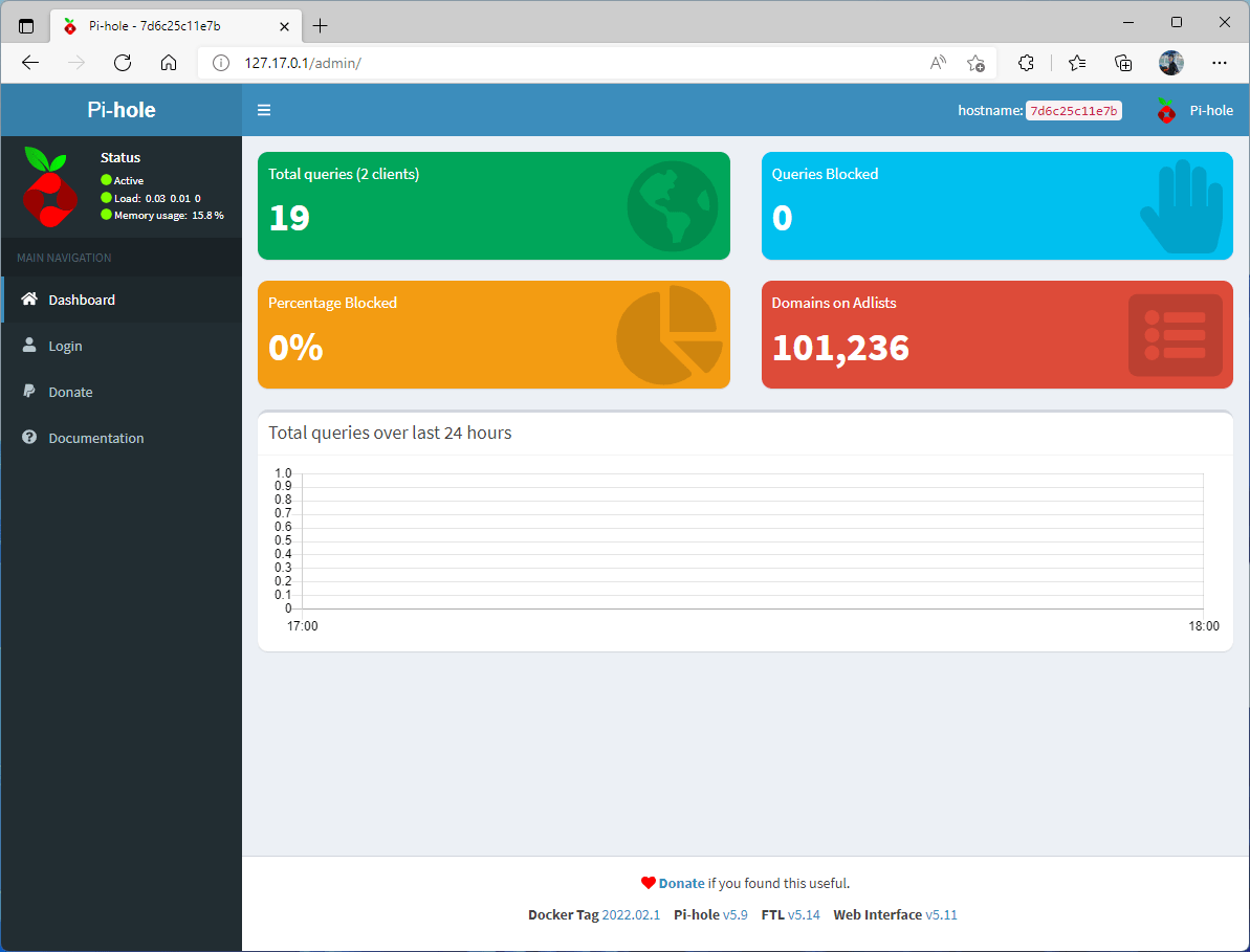 Pi-hole admin interface